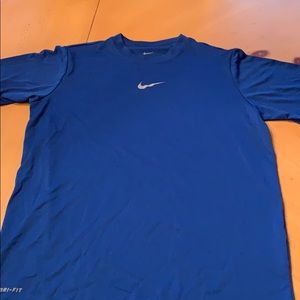 Blue Nike Dri Fit shirt